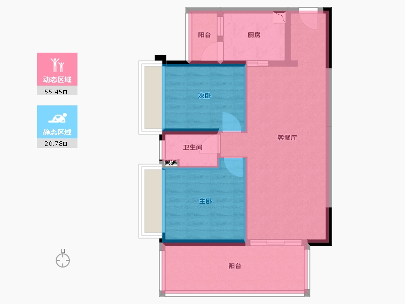 广西壮族自治区-南宁市-冠利幸福苑-67.81-户型库-动静分区