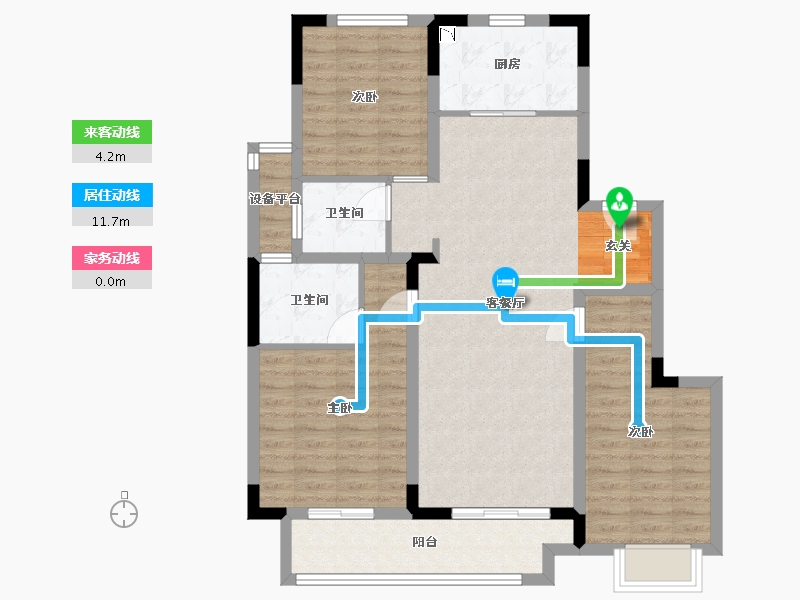 安徽省-蚌埠市-融创山水宸院-96.54-户型库-动静线