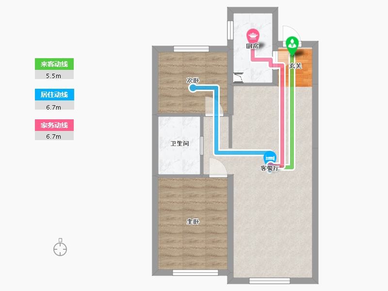 山东省-烟台市-中海万锦公馆-62.10-户型库-动静线