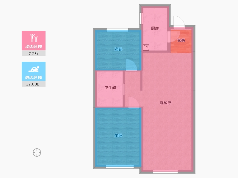 山东省-烟台市-中海万锦公馆-62.10-户型库-动静分区