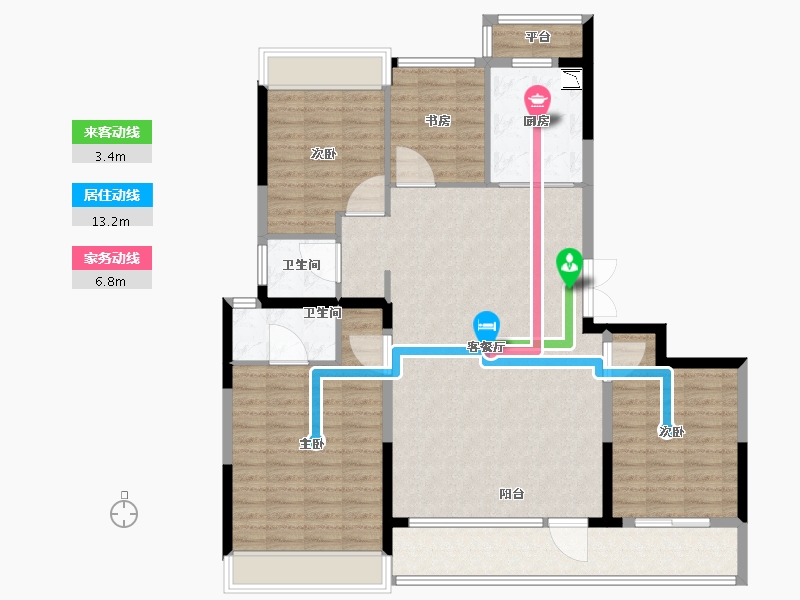 浙江省-温州市-保利天悦-124.01-户型库-动静线