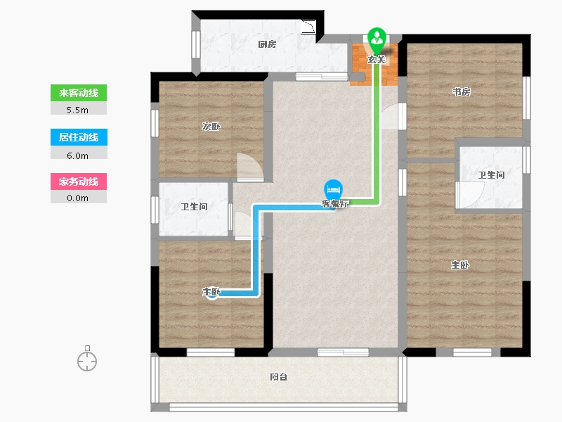 湖南省-长沙市-金富湘江悦城-98.49-户型库-动静线