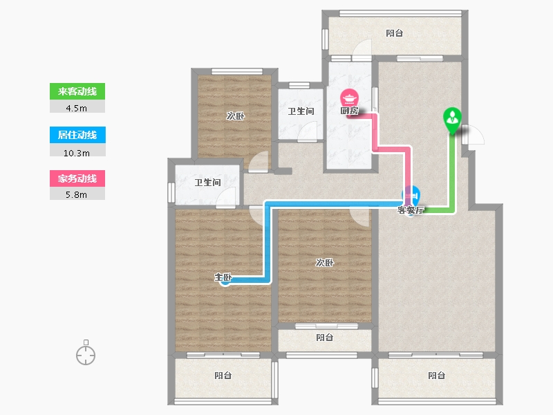 山东省-泰安市-香格里-140.00-户型库-动静线