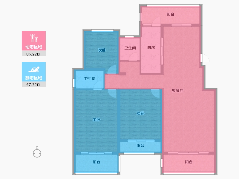 山东省-泰安市-香格里-140.00-户型库-动静分区