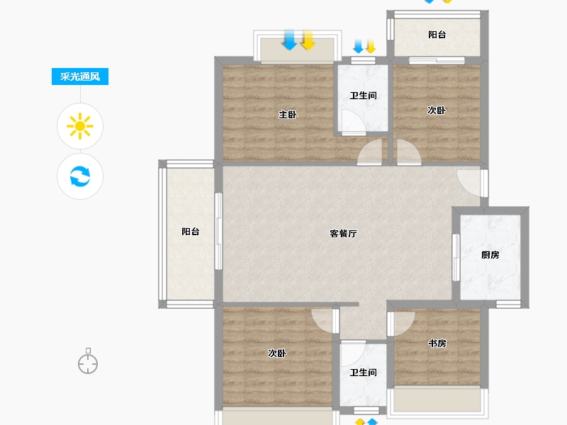 广西壮族自治区-防城港市-智仁家园-98.94-户型库-采光通风