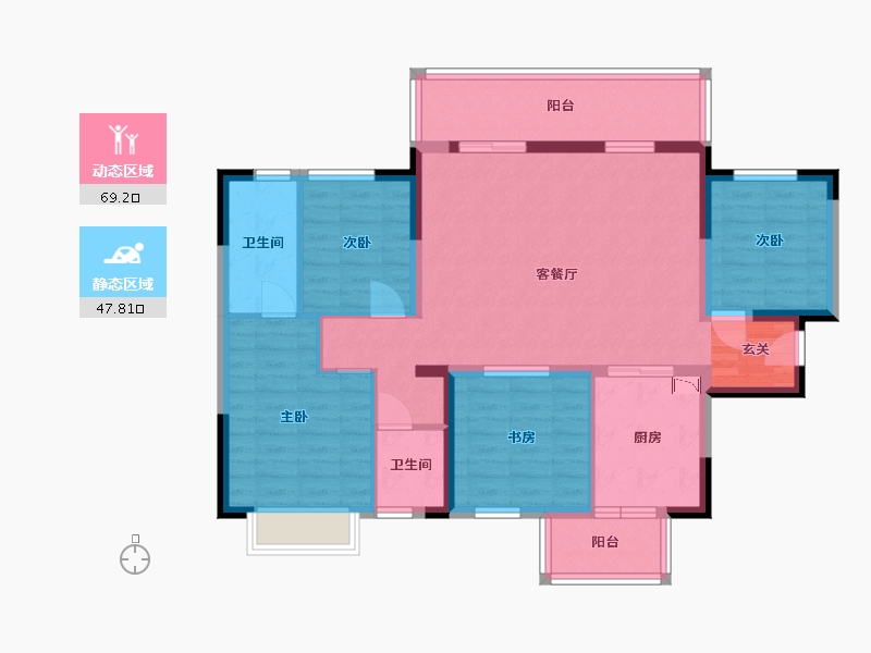 广西壮族自治区-南宁市-银河龙湖.江与城-104.20-户型库-动静分区