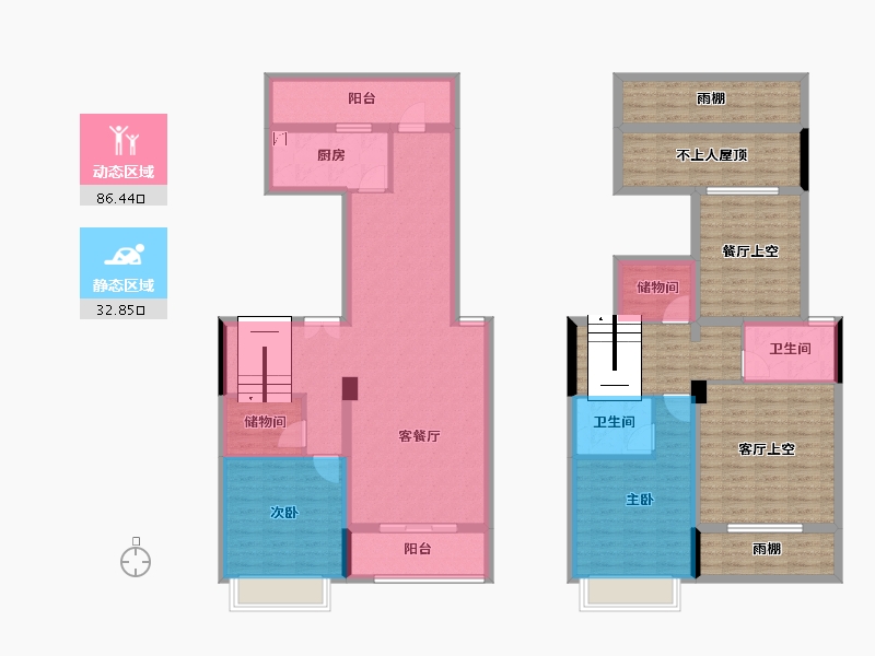 湖南省-长沙市-浏阳碧桂园云顶-162.13-户型库-动静分区