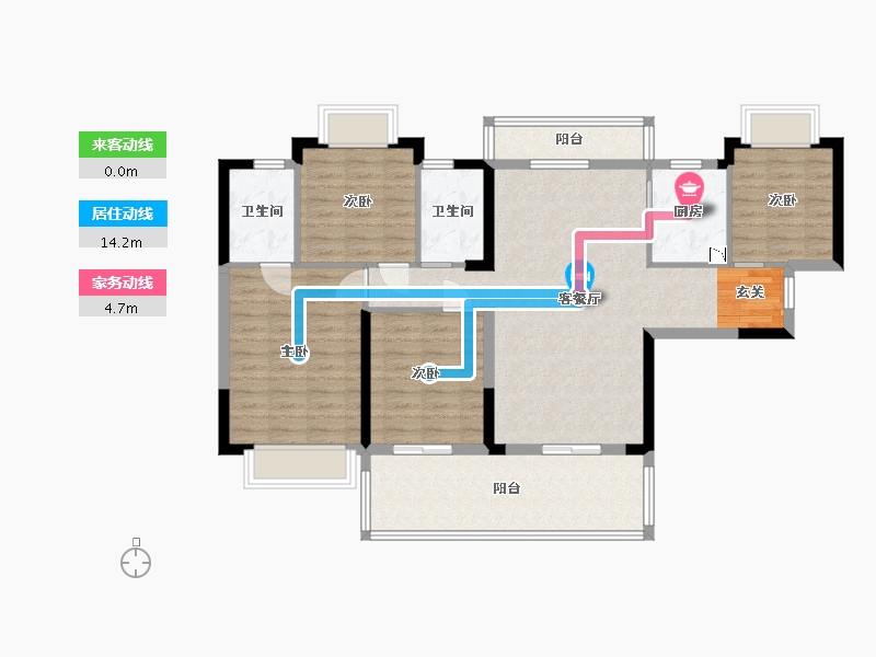 广西壮族自治区-南宁市-山湖海上城-104.19-户型库-动静线