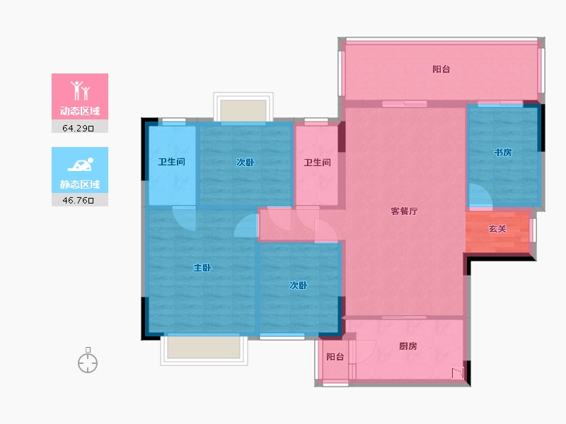 广西壮族自治区-南宁市-山湖海上城-100.00-户型库-动静分区