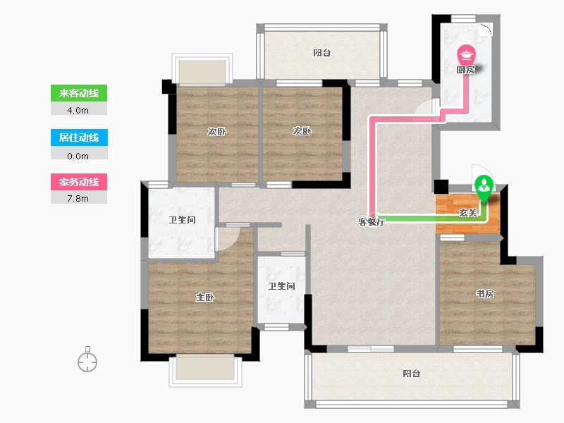 广西壮族自治区-南宁市-安吉大唐世家-106.37-户型库-动静线