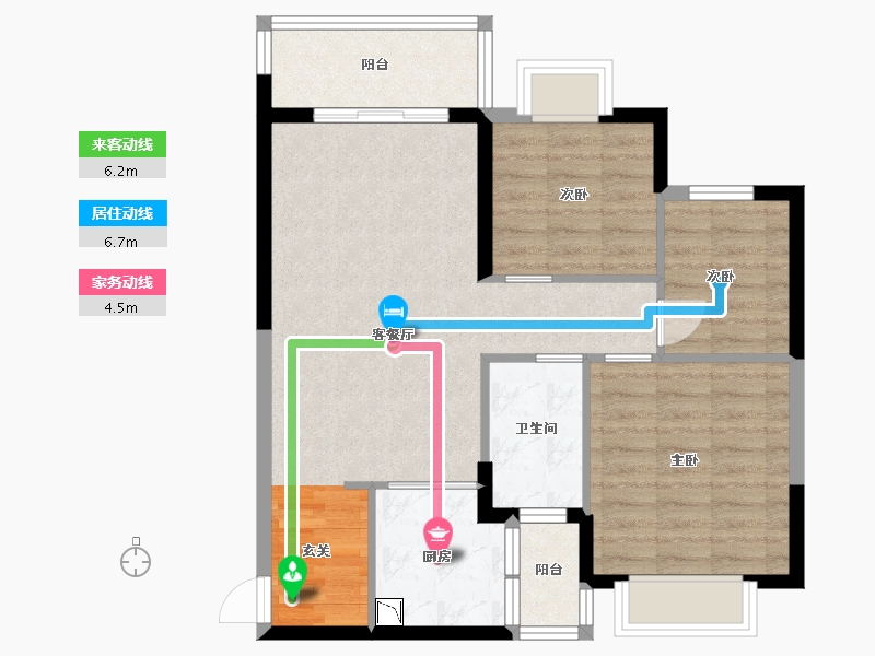 广西壮族自治区-南宁市-南宁恒大悦龙台-76.00-户型库-动静线