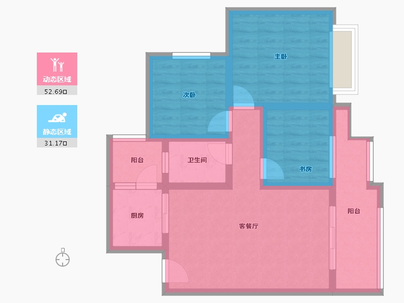 四川省-广安市-广建西城-73.61-户型库-动静分区