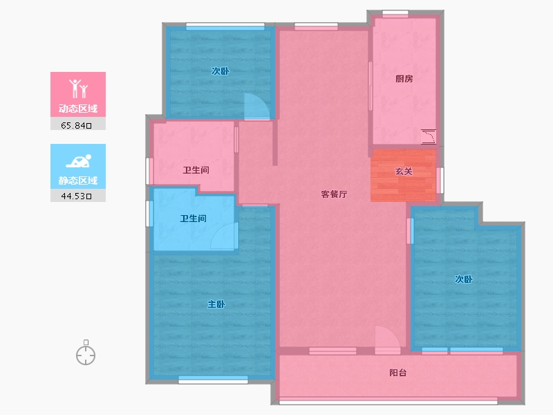 山东省-青岛市-融创・影都壹�-98.78-户型库-动静分区