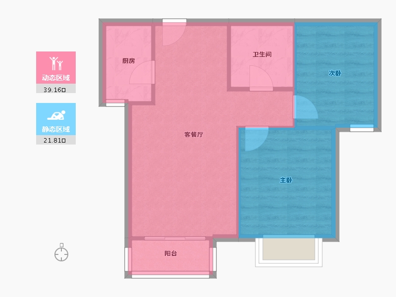 北京-北京市-八家嘉园-55.22-户型库-动静分区