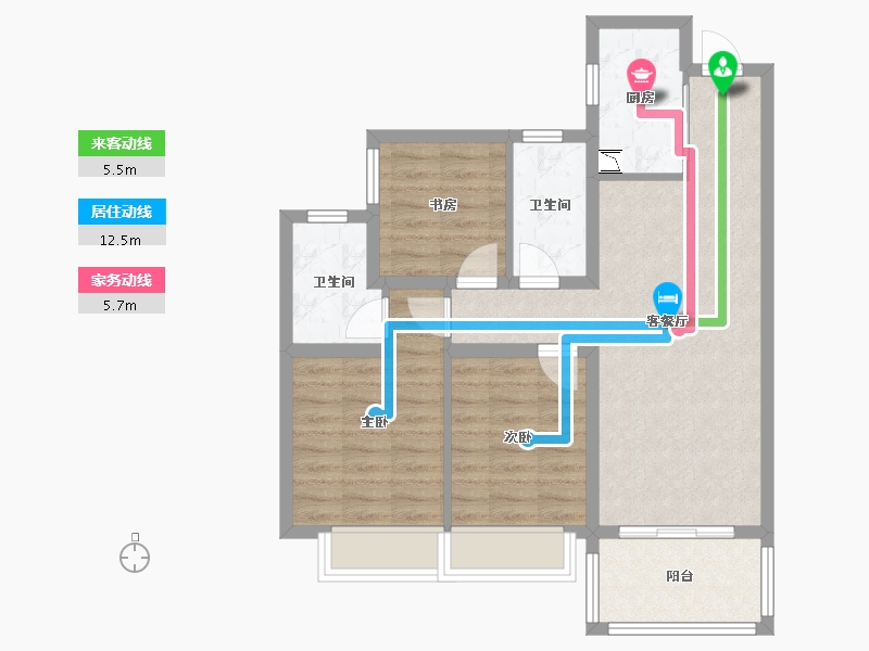 云南省-昆明市-金地-74.99-户型库-动静线