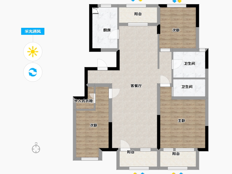 山东省-青岛市-广润熙悦-102.28-户型库-采光通风