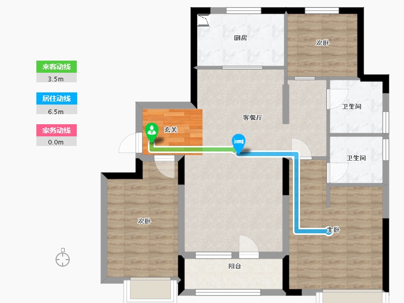 山东省-青岛市-龙湖亿联春江悦茗-87.96-户型库-动静线