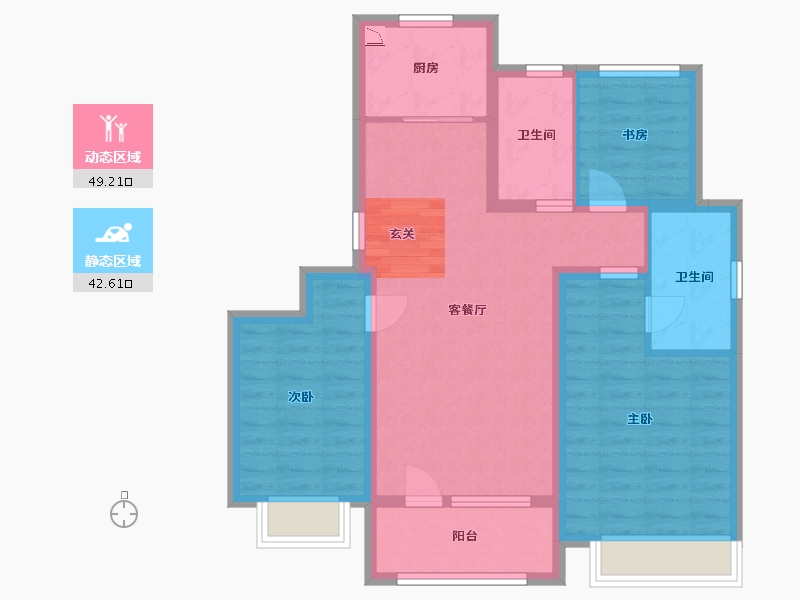 山东省-青岛市-海尔产城创白云山花园-81.20-户型库-动静分区