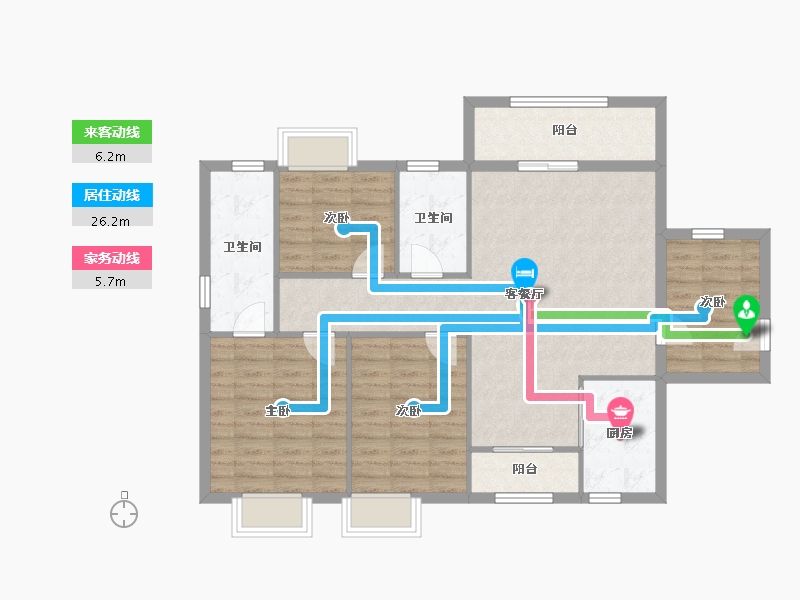 湖北省-黄冈市-博雅芳邻-101.34-户型库-动静线