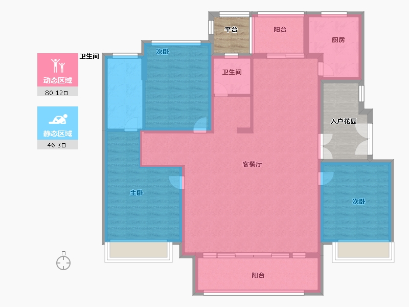 河北省-邢台市-德贤府-124.00-户型库-动静分区