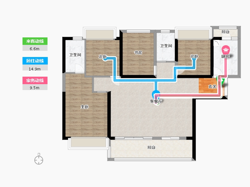 广东省-佛山市-电建地产・�吃没�府-113.70-户型库-动静线