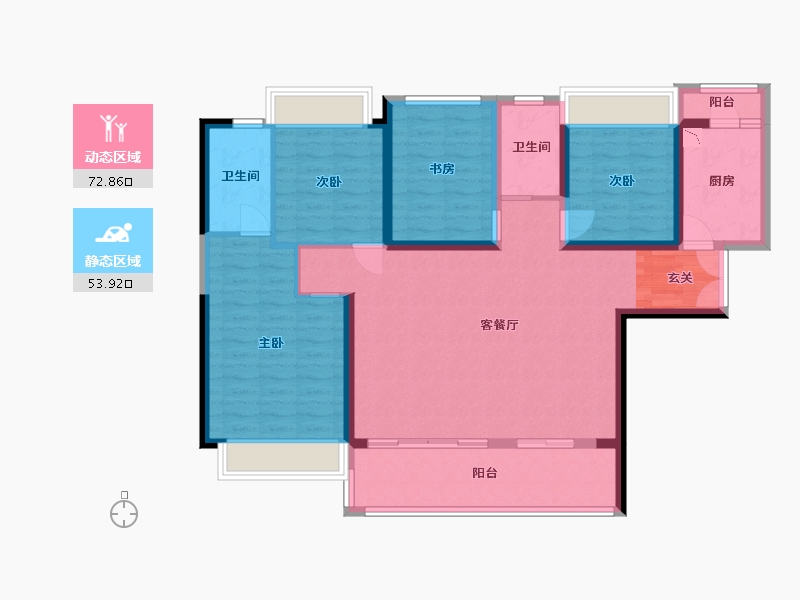 广东省-佛山市-电建地产・�吃没�府-113.70-户型库-动静分区