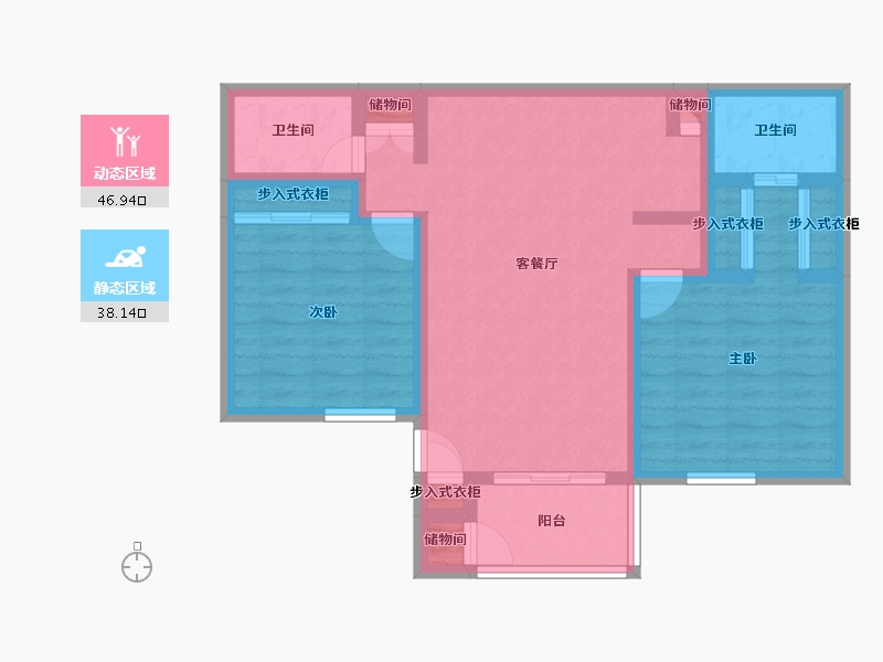 California-San Diego-Beach Colony Apartments-74.74-户型库-动静分区