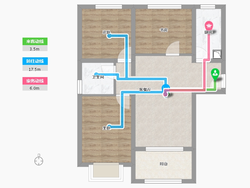 河北省-廊坊市-合生长安帝景-63.08-户型库-动静线