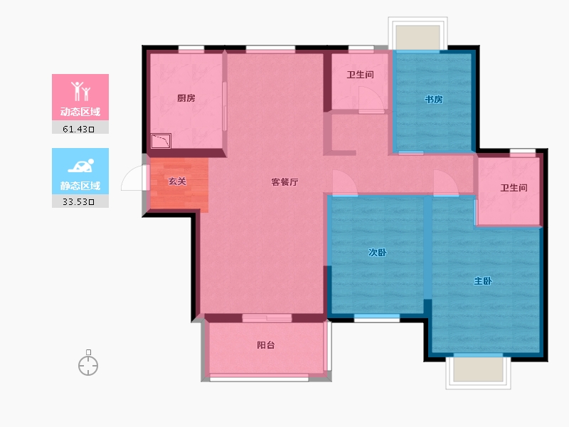 广东省-东莞市-新城玺樾门第-84.00-户型库-动静分区