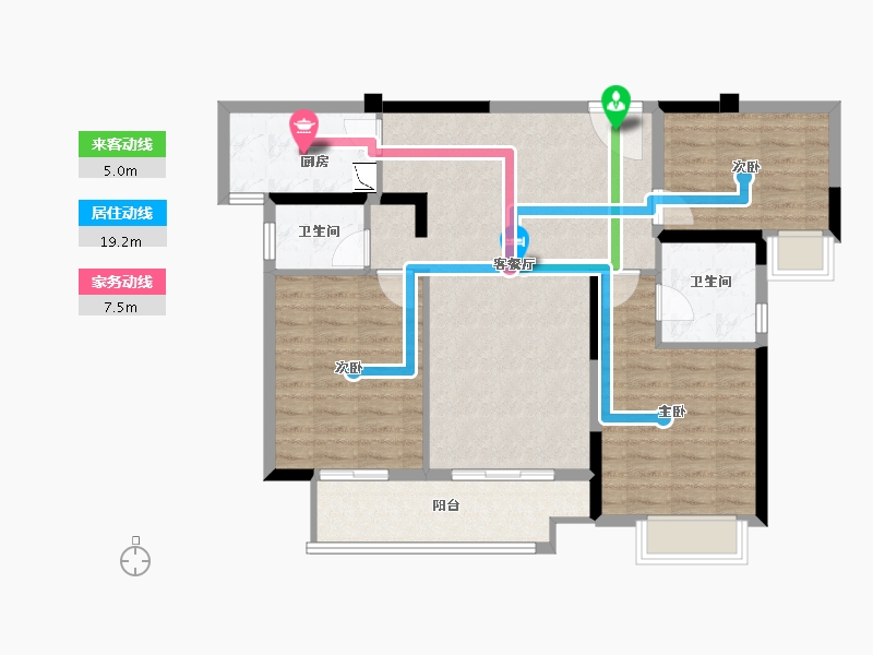 湖南省-长沙市-梅溪悦章-94.46-户型库-动静线