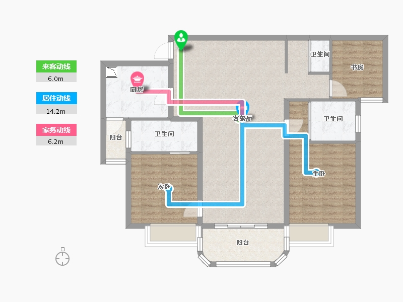 云南省-昆明市-江东境界·-100.52-户型库-动静线