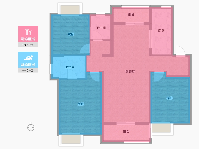 湖北省-武汉市-未来城-92.06-户型库-动静分区