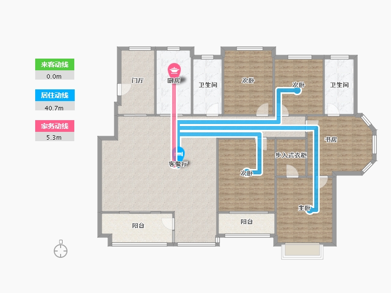 河南省-郑州市-郑安花园-184.40-户型库-动静线