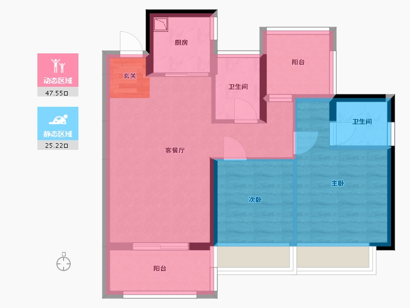 广东省-惠州市-君瑞华府-64.22-户型库-动静分区