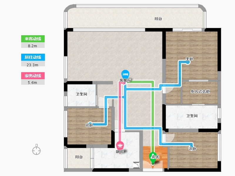 四川省-成都市-德商新希望・国宾锦麟天玺-127.95-户型库-动静线