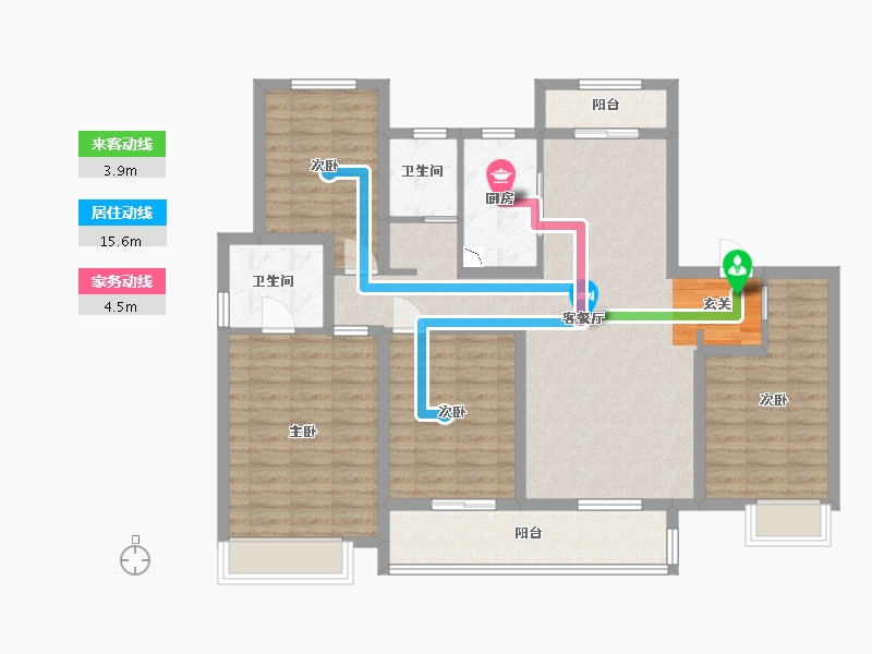 江苏省-扬州市-雅居乐江城雅郡-112.18-户型库-动静线