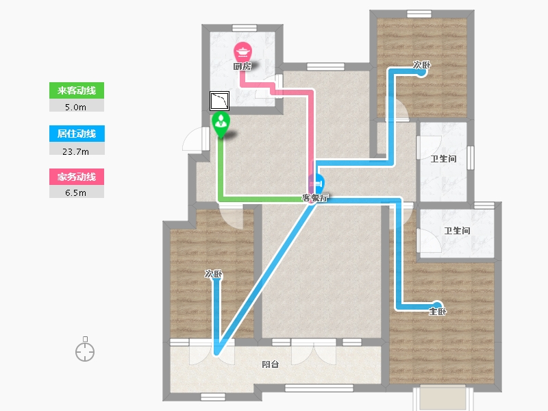 河北省-邢台市-拉菲公馆-102.22-户型库-动静线