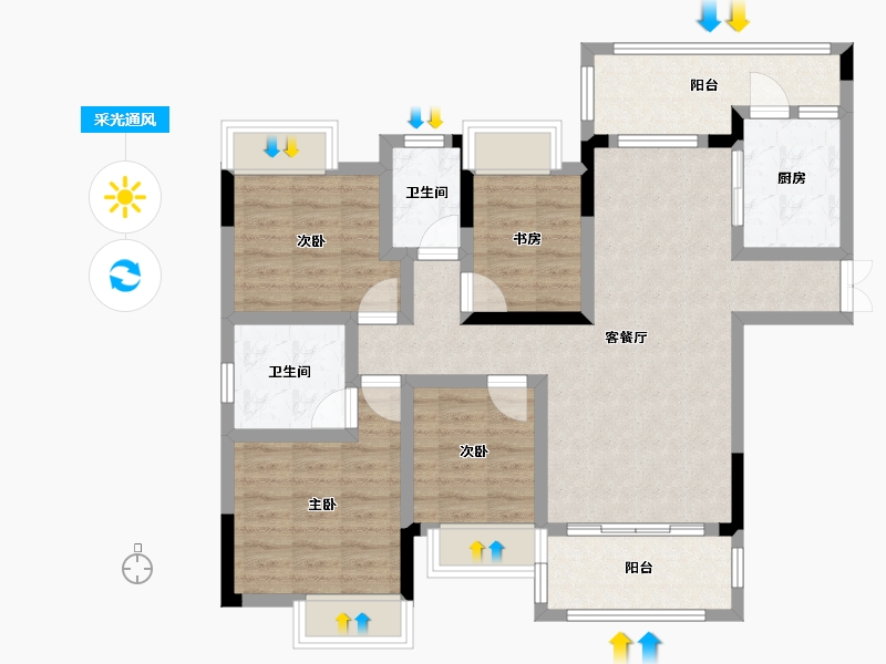 贵州省-遵义市-幸福时代・凤凰栖-91.09-户型库-采光通风