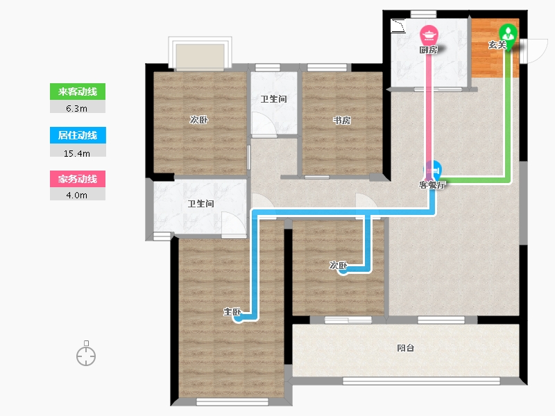 福建省-漳州市-万科金域滨江-108.80-户型库-动静线