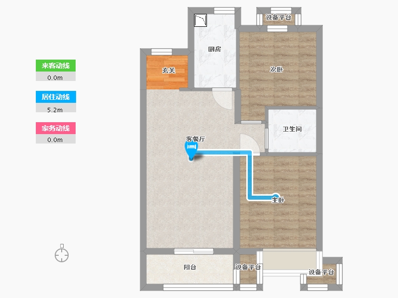 河北省-石家庄市-万科未来城-58.18-户型库-动静线