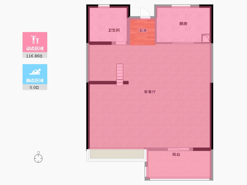 江苏省-苏州市-荷岸晓风花园-107.96-户型库-动静分区