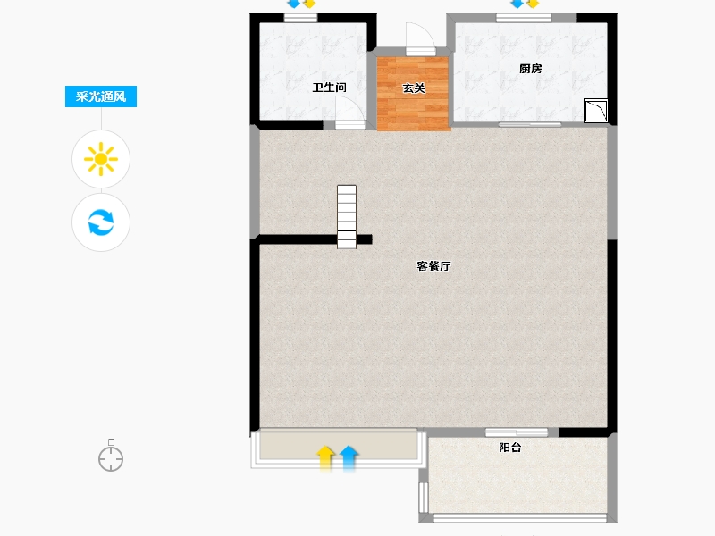 江苏省-苏州市-荷岸晓风花园-107.96-户型库-采光通风