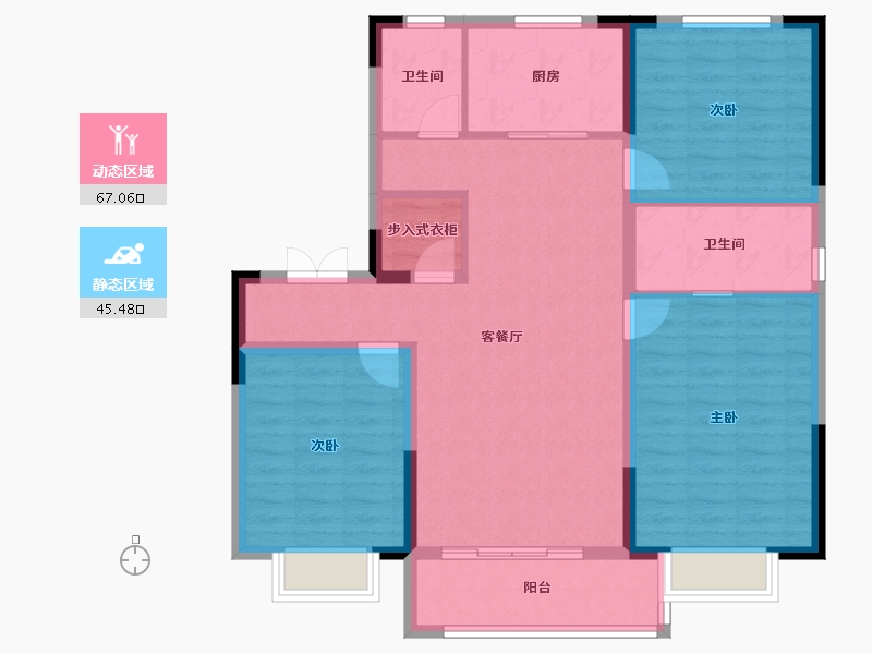 山东省-济南市-万象东方-101.40-户型库-动静分区