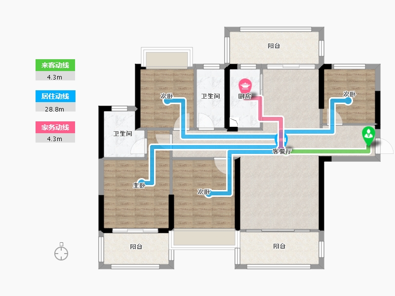 广西壮族自治区-桂林市-新外滩-109.80-户型库-动静线