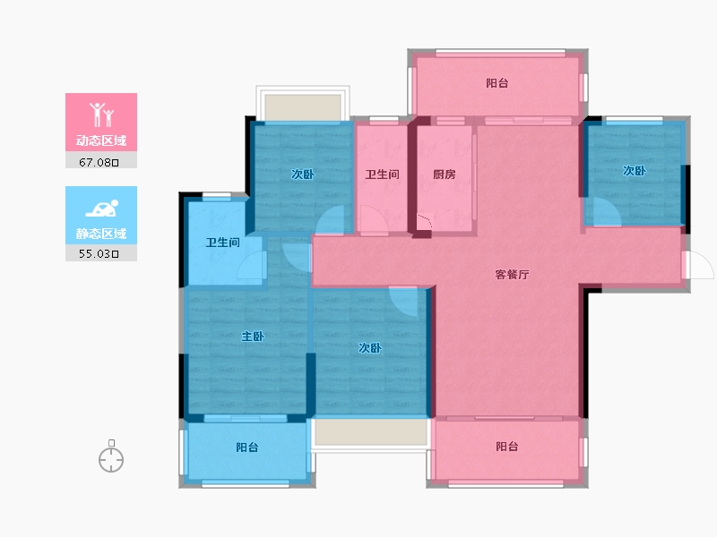 广西壮族自治区-桂林市-新外滩-109.80-户型库-动静分区