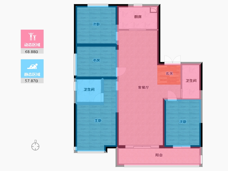 河北省-石家庄市-保利和光尘樾-113.70-户型库-动静分区