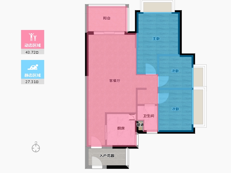 广东省-广州市-时代著作-67.59-户型库-动静分区