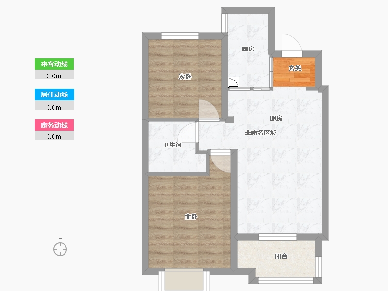 河北省-石家庄市-万科翡翠书院-57.10-户型库-动静线