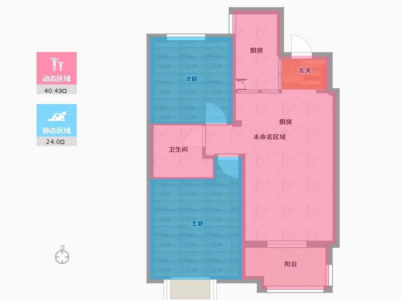 河北省-石家庄市-万科翡翠书院-57.10-户型库-动静分区