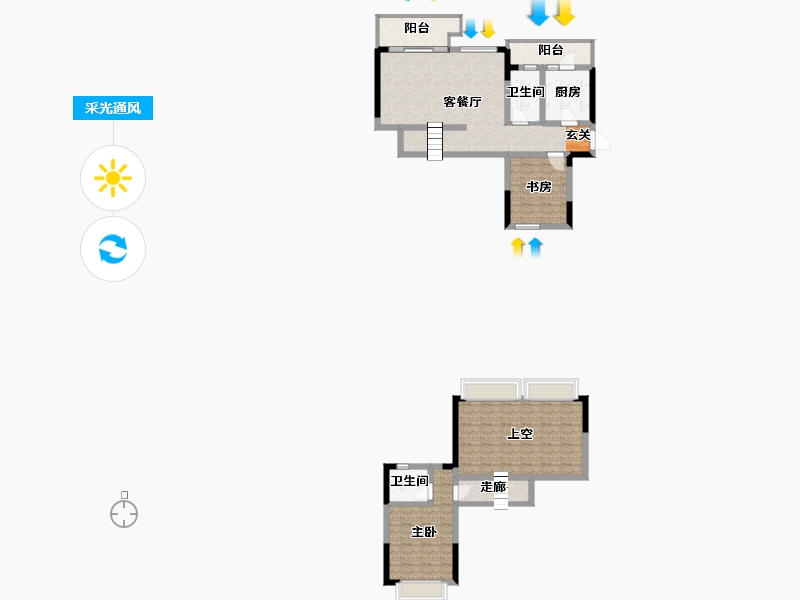 四川省-广安市-和喜・公园学府-102.89-户型库-采光通风